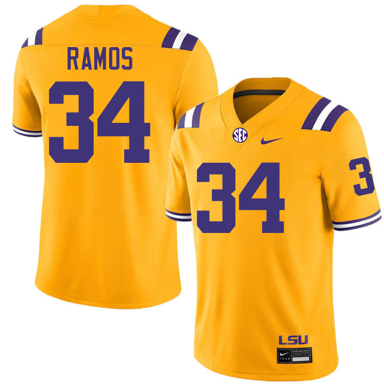 Damian Ramos LSU Tigers Jersey,Louisiana State University Tigers Football Jersey-Gold